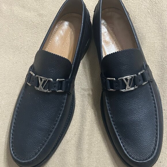 MENS BLUE LOUIS VUITTON LOAFERS SIZE 10 - Picture 1 of 4